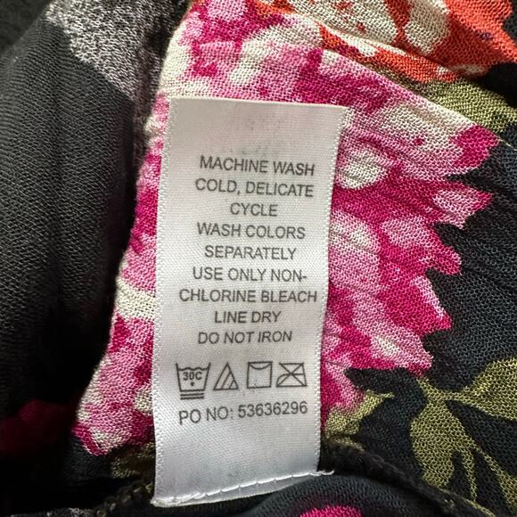 Roaman's Midi Dress Size 44W Rayon Floral Boho Peasant Gypsy Festival Cottage - Picture 8 of 8